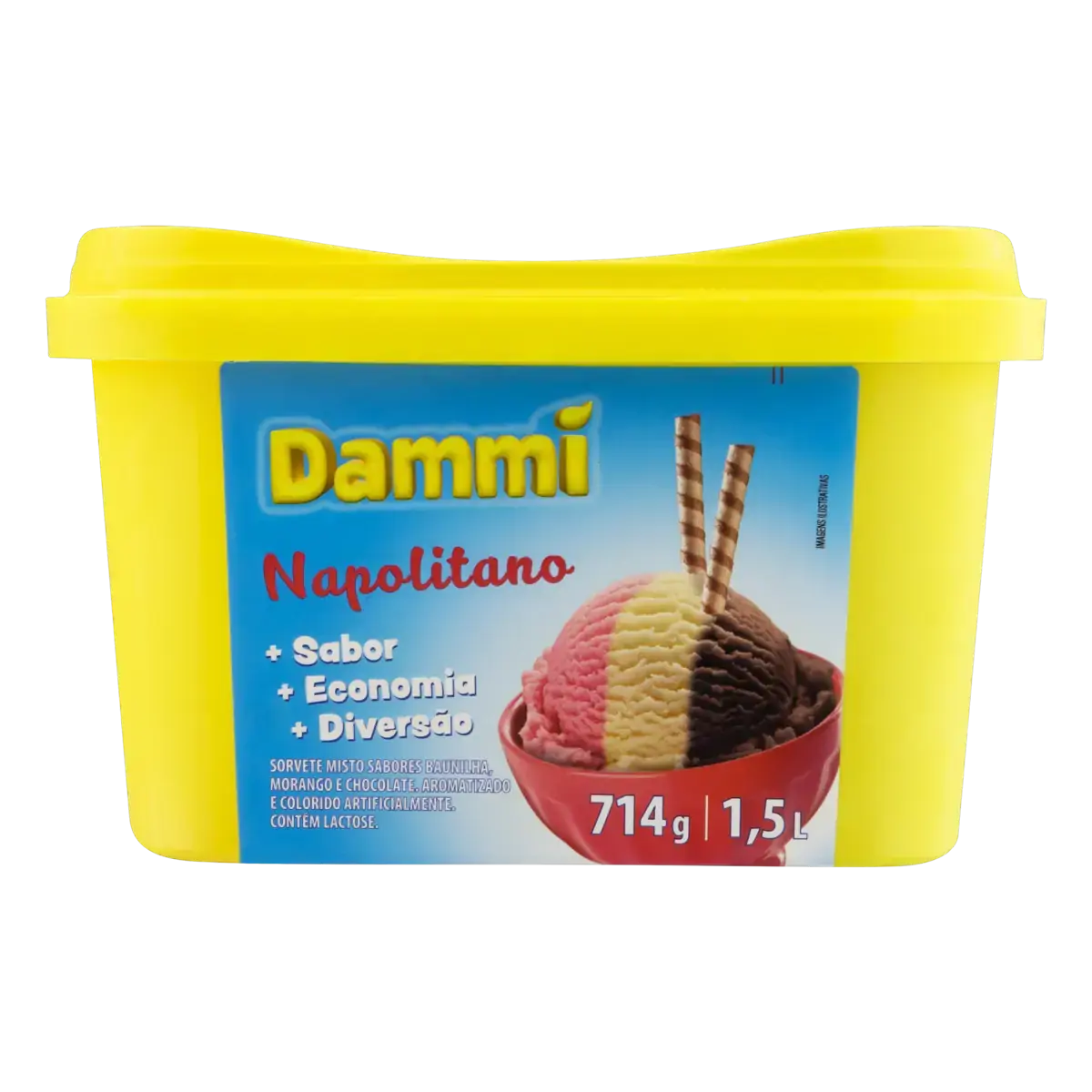 Sorvete Napolitano Dammi Pote 1,5l