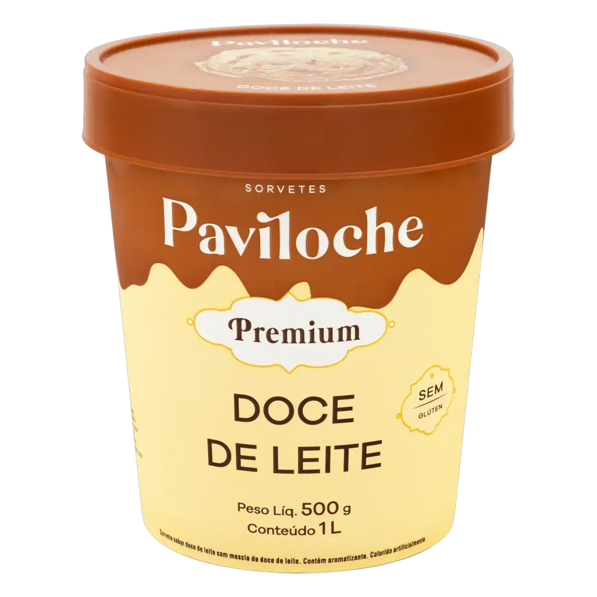 Sorvete Doce De Leite Paviloche Premium Pote 1l