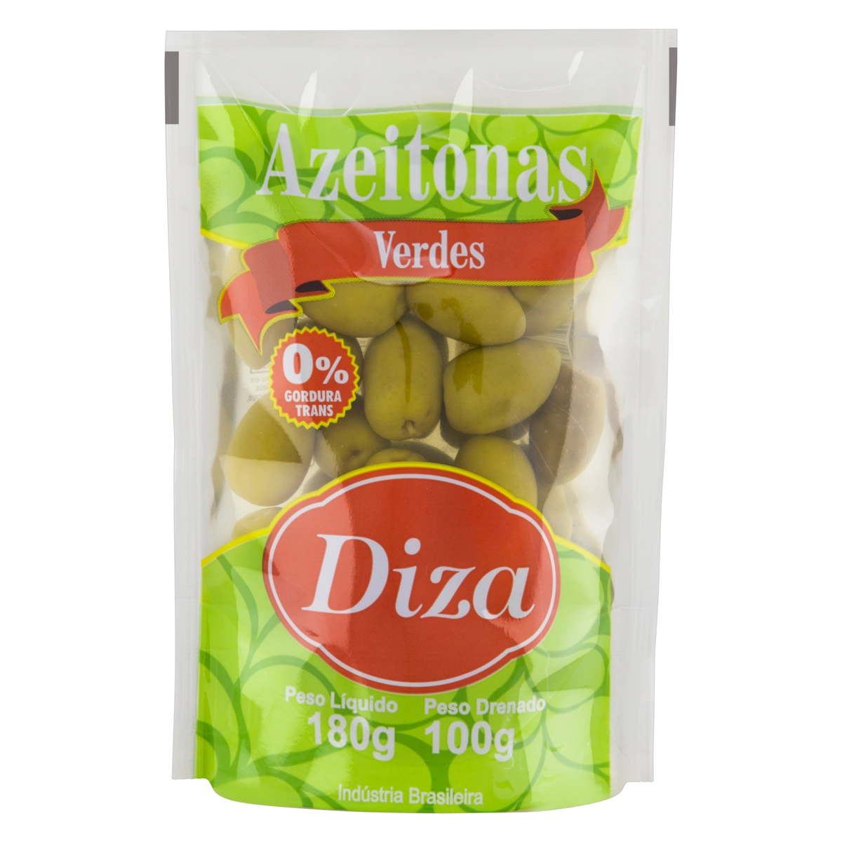 Azeitona Verde Em Conserva Inteira Diza Sachê 100g
