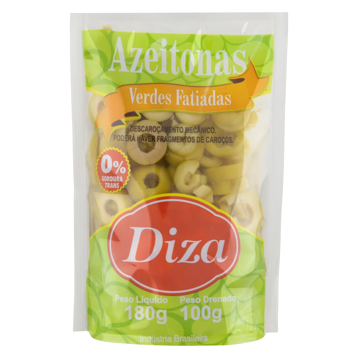 Azeitona Verde Em Conserva Fatiada Diza Sachê 100g