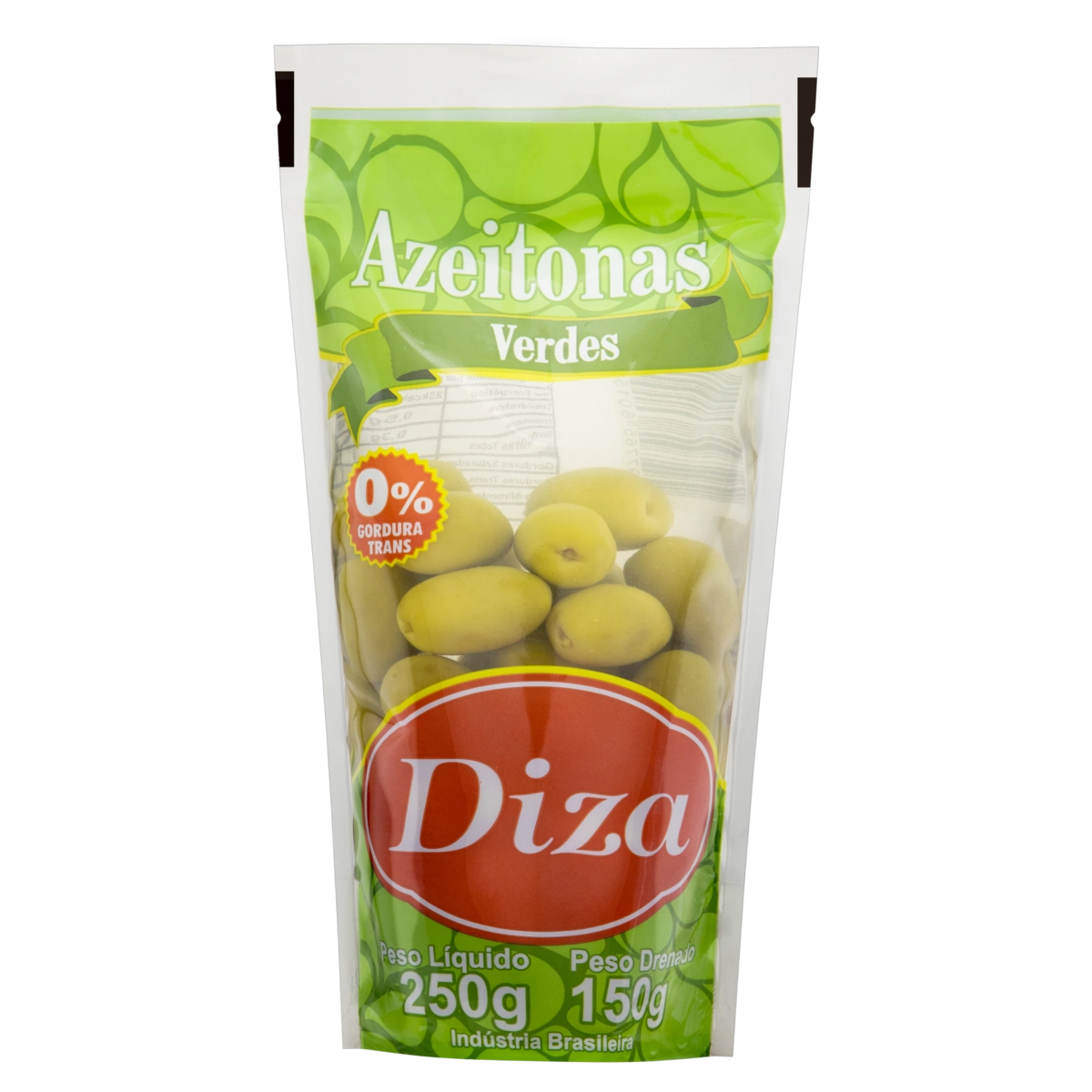 Azeitona Verde Em Conserva Diza Sachê 150g