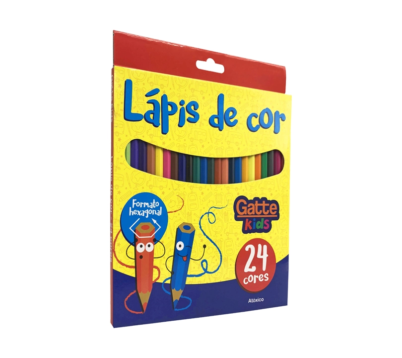Lapis Hexagonal 24 Cores Gatte