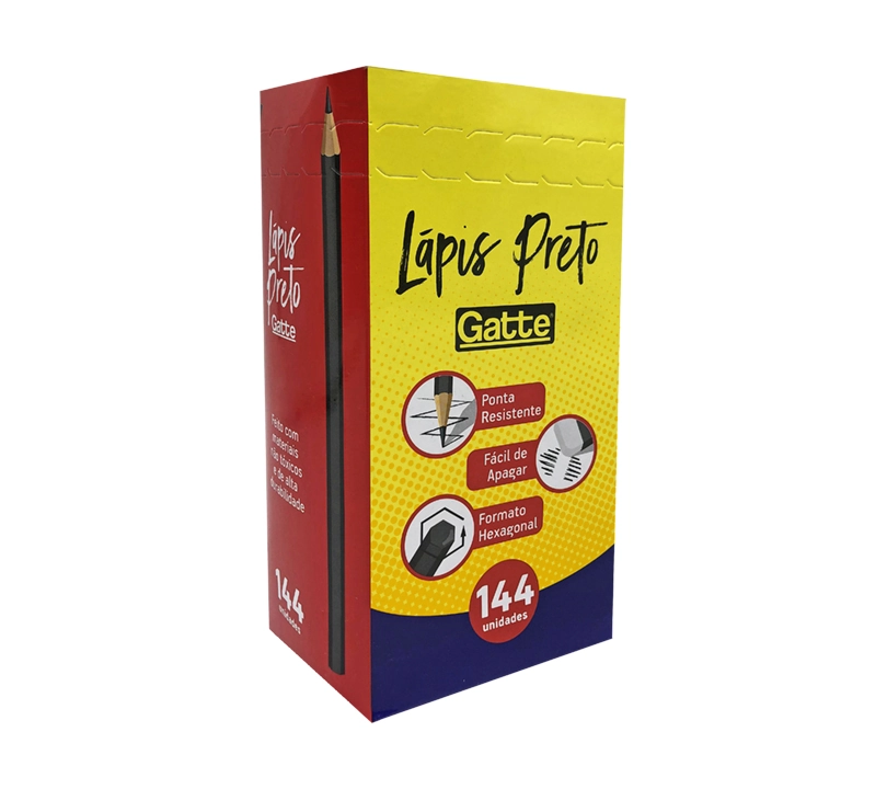 Lapis Grafite Hexagonal Cx C/ 144 Gatte