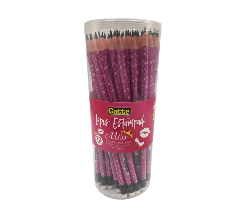 Lapis Grafite Red C/ Borr Miss/diva Cx C/ 72 Gatte