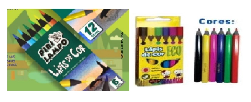 Lapis Eco Curto 6 Cores Gatte