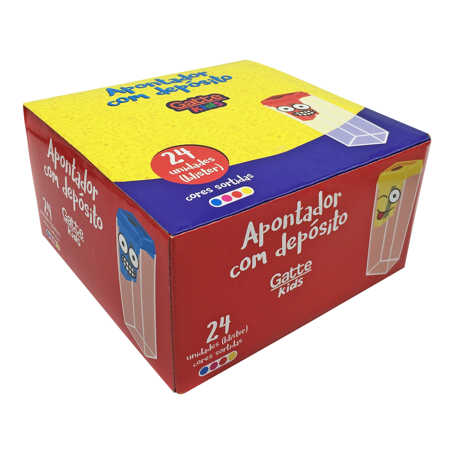Apontad Plast C/ Dep 6 Cm Blist Cx C/ 24 Gatte