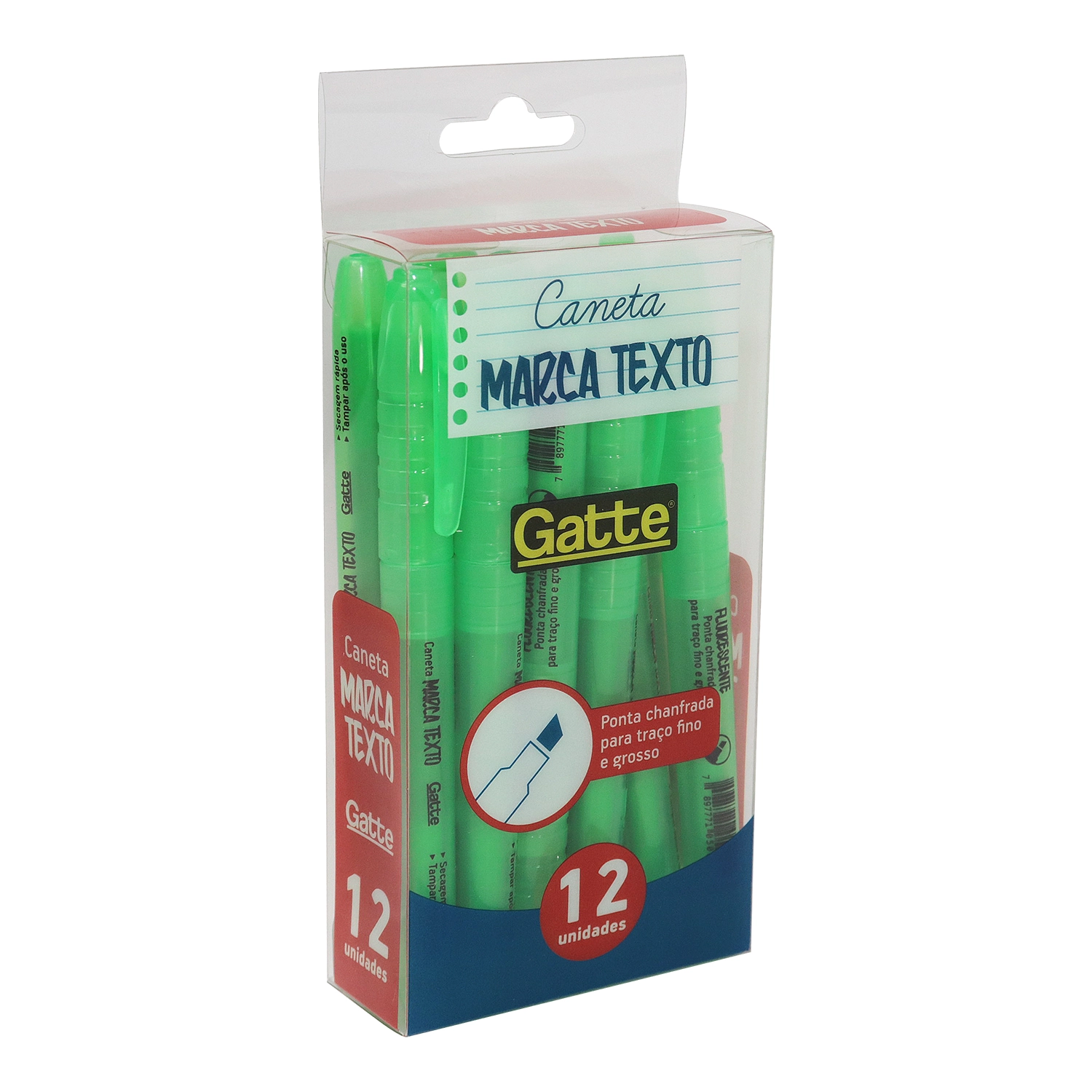 Marca Texto Verde Gatte