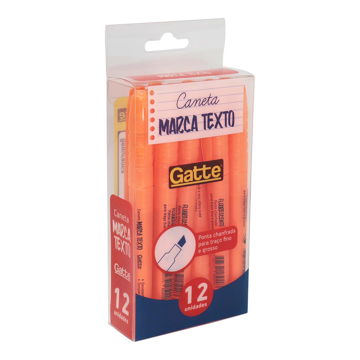 Marcador Texto Gatte Laranja Gatte Colas