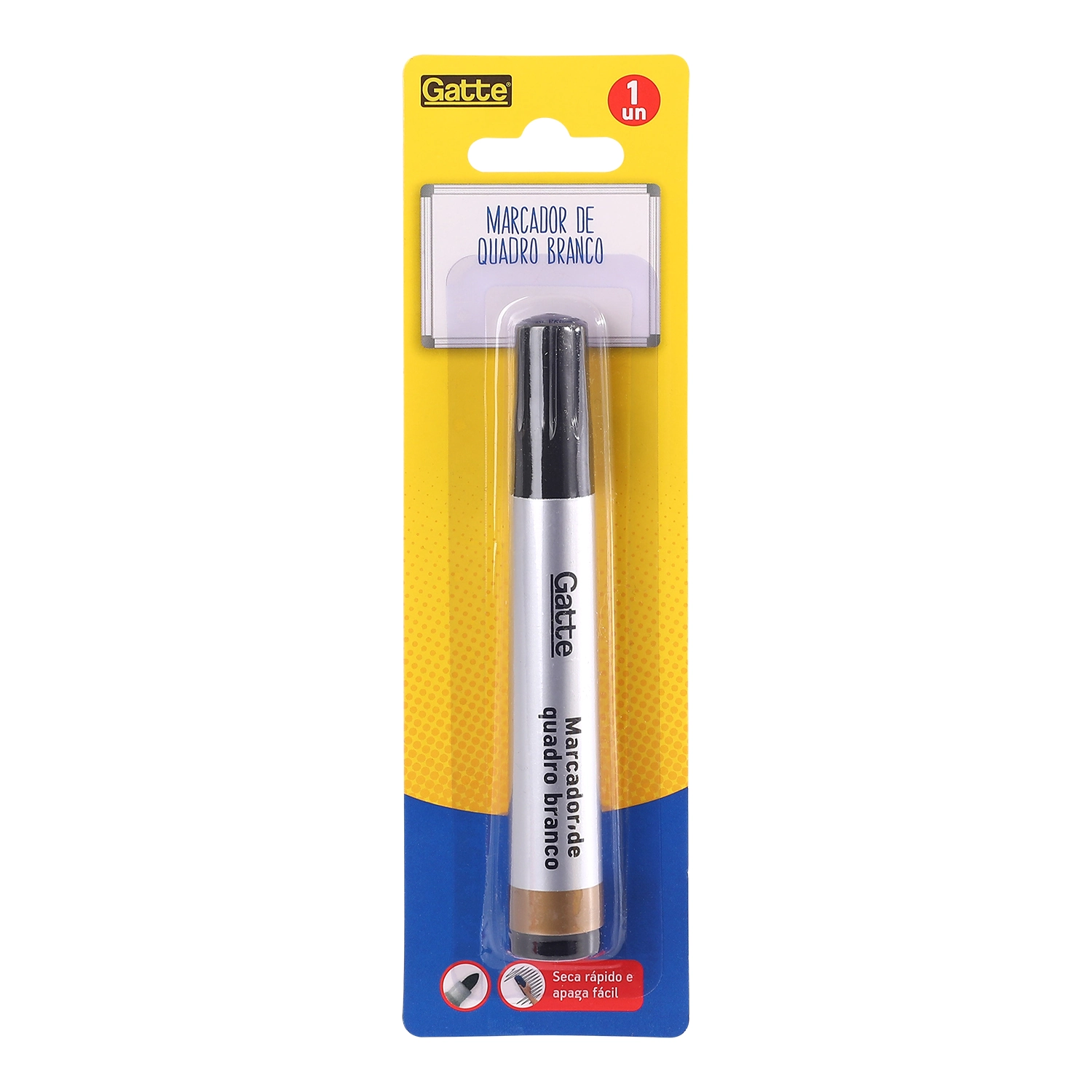 Marcador Quadro Branco Preto Blister 10529 Make