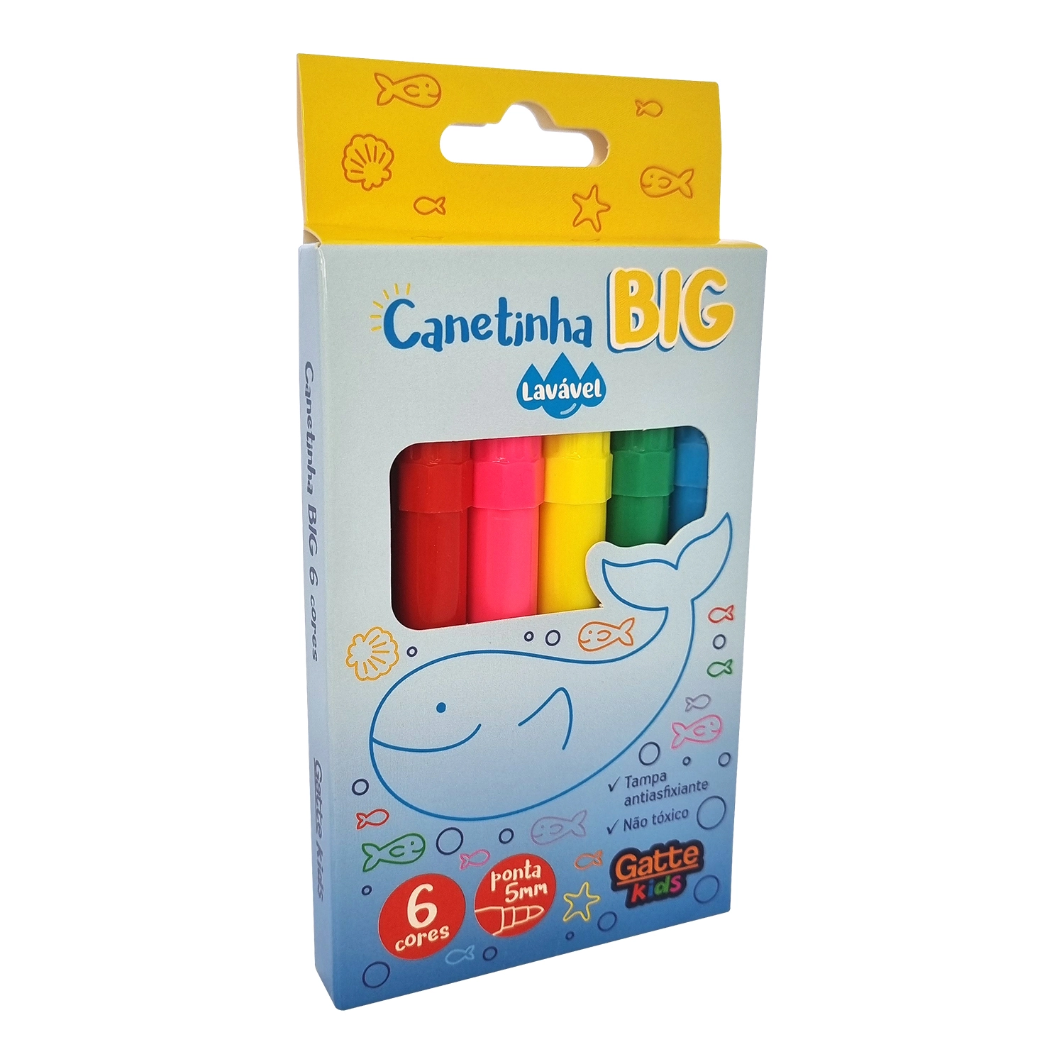 Canetinha Big 6 Cores 10606