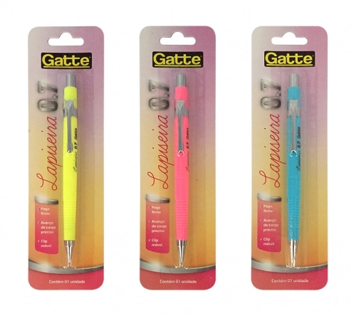 Lapiseira Tec 0,7 Neon Blister Gatte
