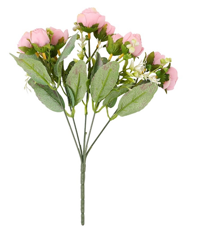 Buque Rosa Cha Toque Seda Rosa X5 30cm 14200 Make