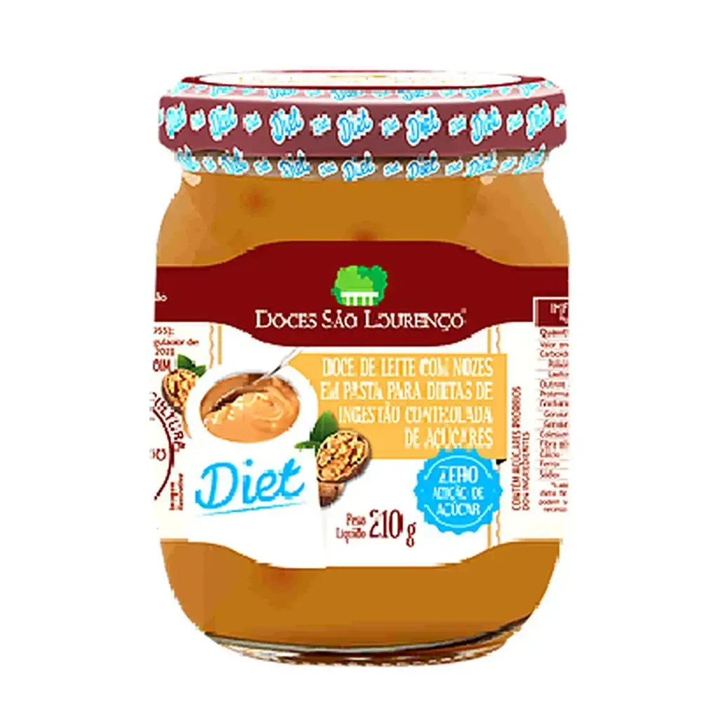 Doce Leite S Lourenco Diet 210gr Nozes