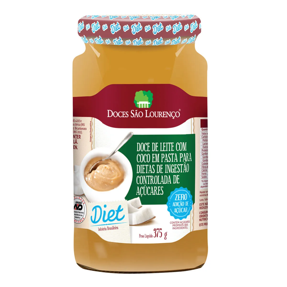 Doce de Leite Coco Diet Doces São Lourenço 375g