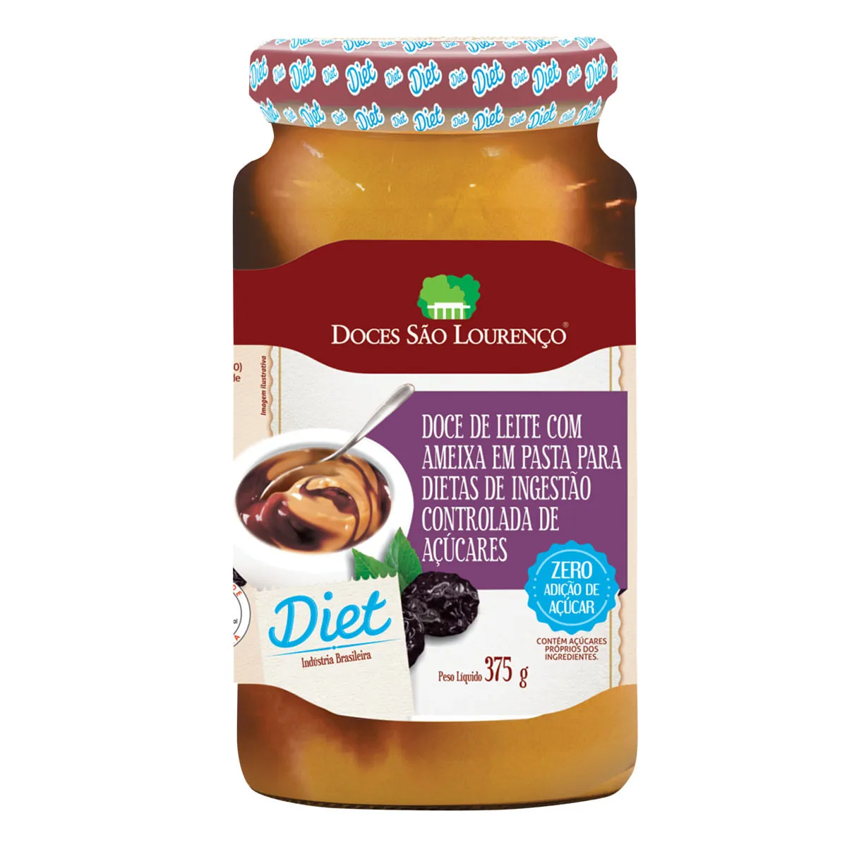 Doce de Leite Ameixa Diet Doces São Lourenço 375g