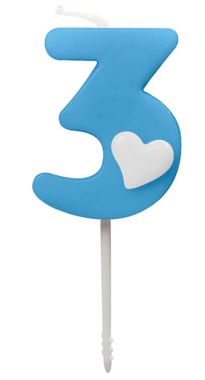 Vela Baby Azul N3 4.5cm 4445 Make