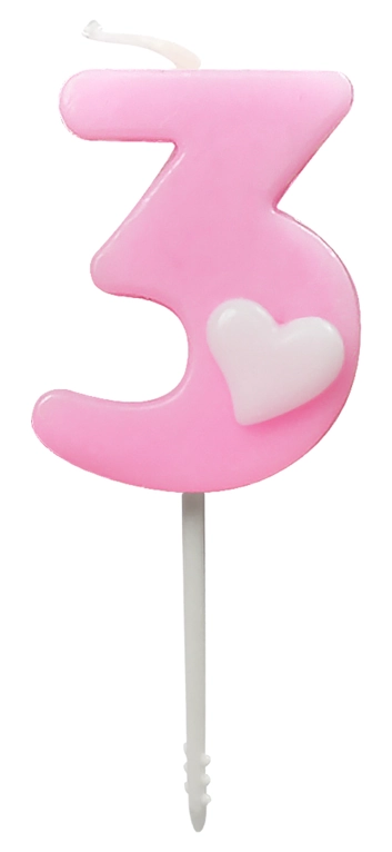 Vela Baby Rosa N3 4.5cm 4456 Make