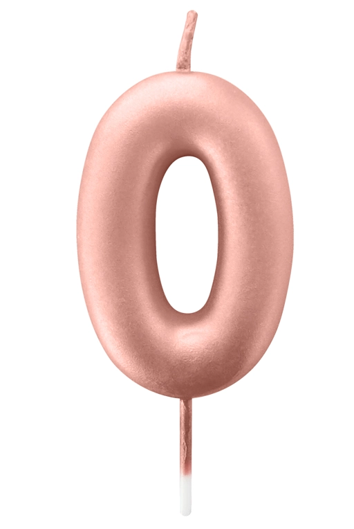 Vela Metalizada Rose Gold N0 6cm 4519 Make