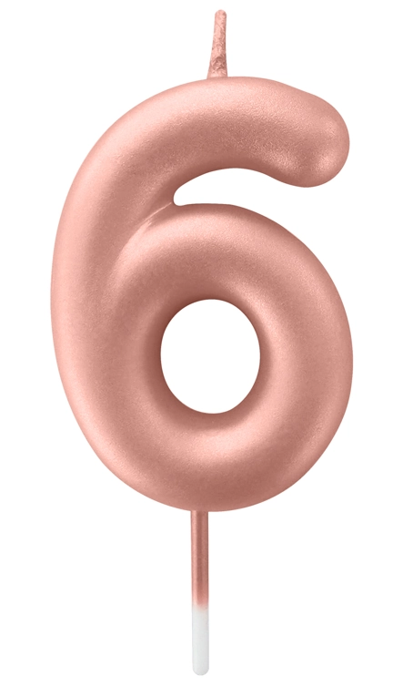 Vela Metalizada Rose Gold N6 6cm 4525 Make