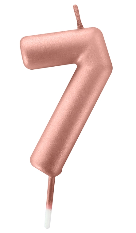 Vela Metalizada Rose Gold N7 6cm 4526 Make