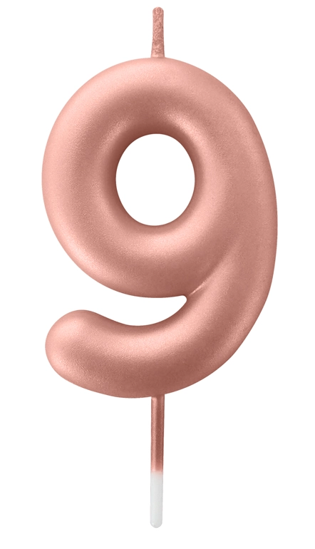 Vela Metalizada Rose Gold N9 6cm 4528 Make