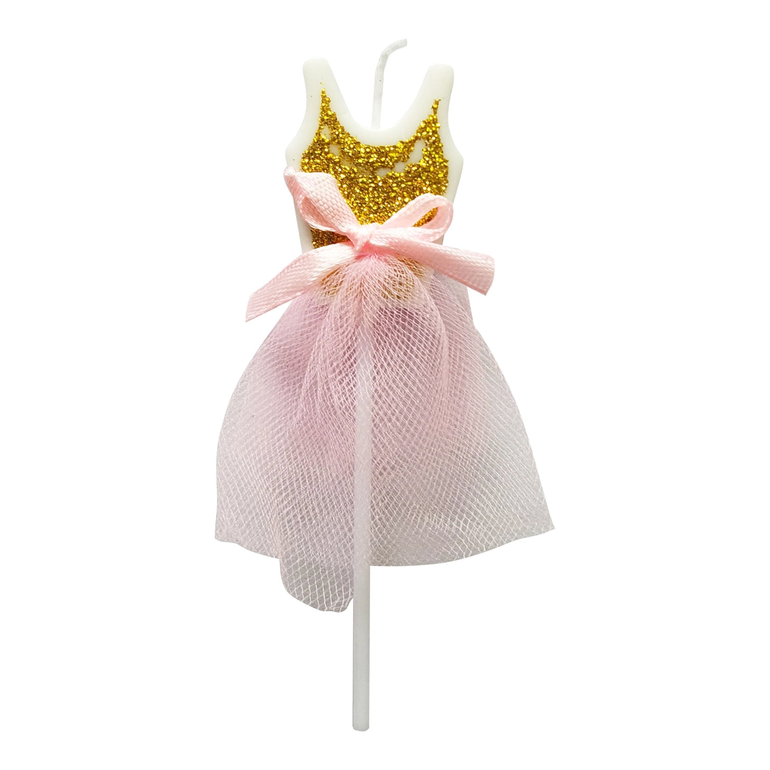 Vela De Aniversário Bailarina Com Tule 12cm Gatte 3un