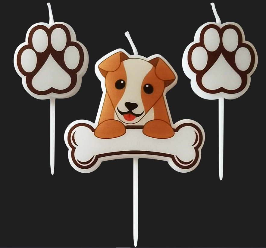 Vela Dog Caramelo 3un 4676 Make