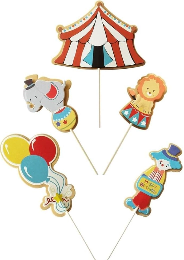 Topo De Bolo Circo Gatte 5un