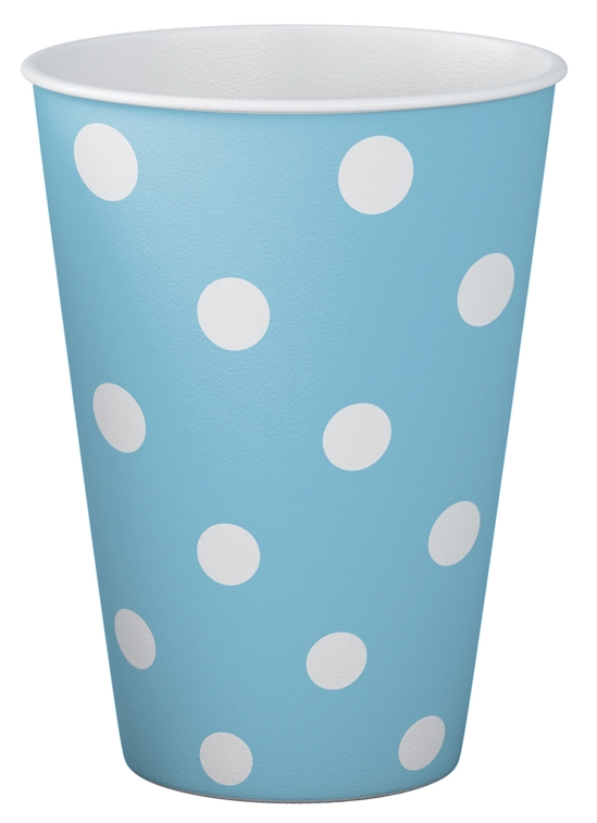 Copo Papel Bolinha Azul Branco 250ml 8un 4900 Make