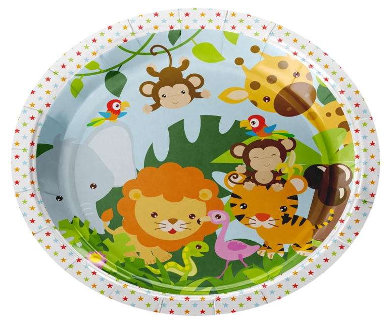 Prato Papel Safari 18cm 8un 4983 Make