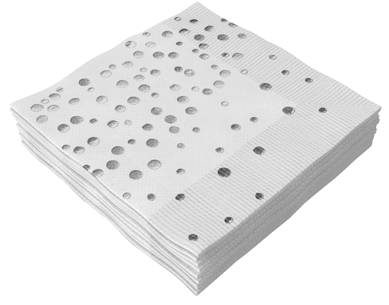 Guardanapo Confetti Prata 33x33cm 20f 5064 Make