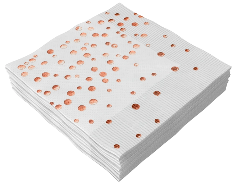 Guardanapo Metalico Confetti Rose Gold 33x33cm 20f 5065 Make