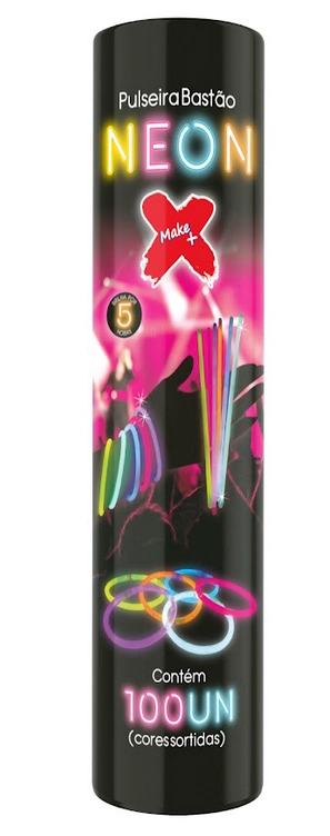 Pulseira Bastao Neon Colorida 100un 5420 Make