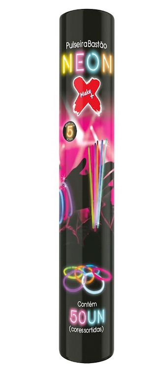 Pulseira Bastao Neon Colorida 50un 5421 Make