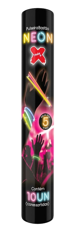Pulseira Bastao Neon Colorida 10un 5422 Make