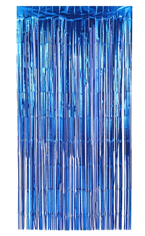 Cortina De Fita Metalizada 1x2m Azul Gtx