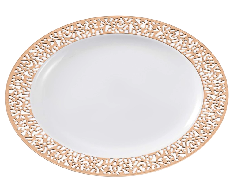 Prato Raso Redondo Provencal Luxo Rose Gold 26cm 6un 5558 Make