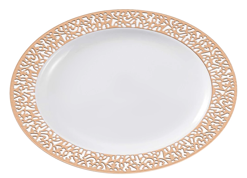 Prato Raso Redondo Provencal Luxo Rose Gold 19cm 6un 5559 Make