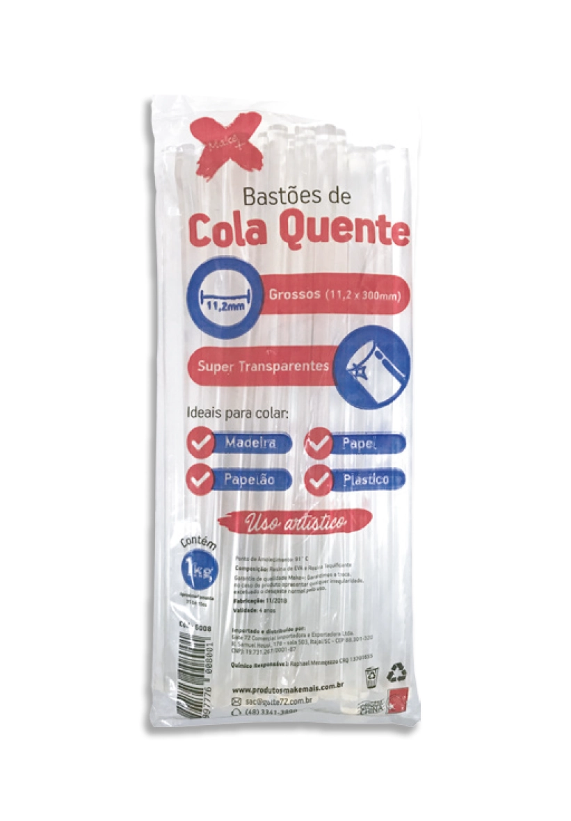 Cola Quente Bastao Super Transp Grossa 1 Kg