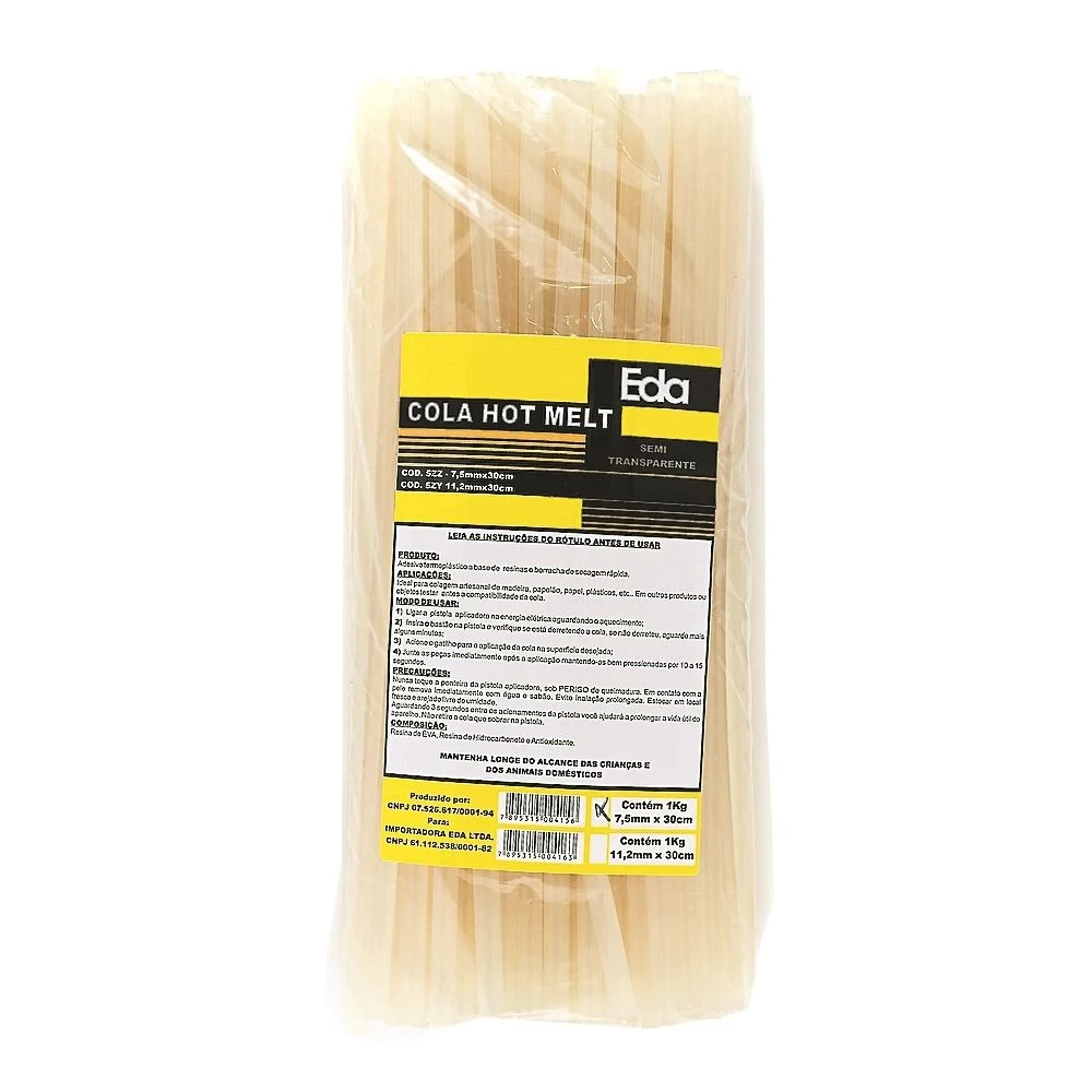 Cola Quente Bastao Super Transp Fina C/8 7,5x300 Prof Gatte