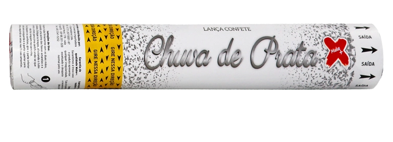 Lanca Confete Chuva Prata Tubos 7201 Make