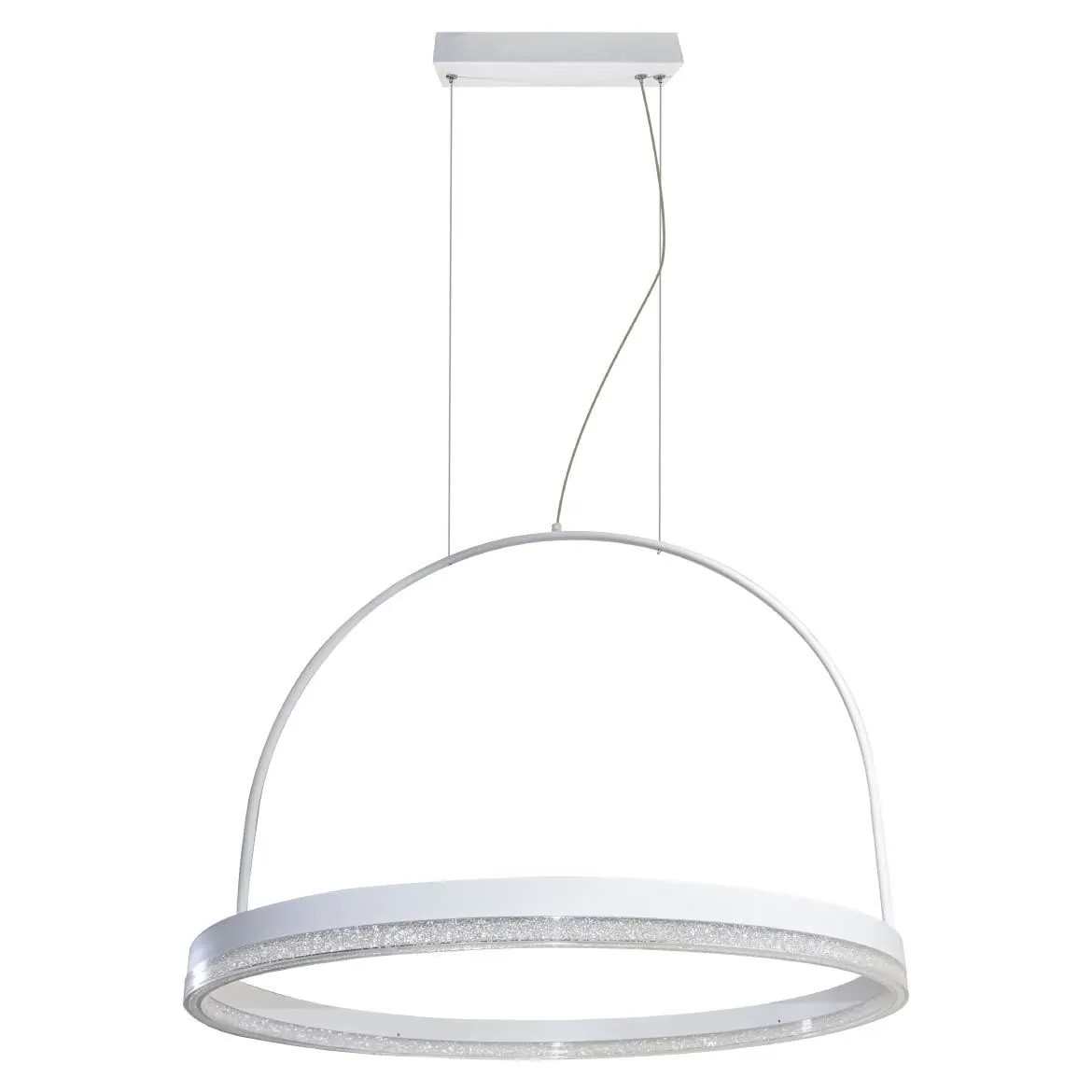 Pendente Emily Anel Branco Led Integrado 30w Ø60cm St1756