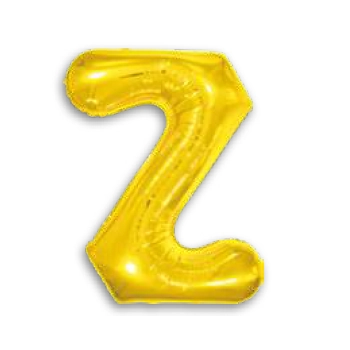 Balao 16 Metalizado Dourado 40cm Letra Z