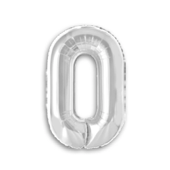 Balao 16 Metalizado Prata 40cm Numero 0