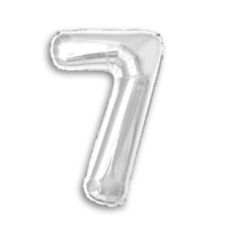 Balao 16 Metalizado Prata 40cm Numero 7