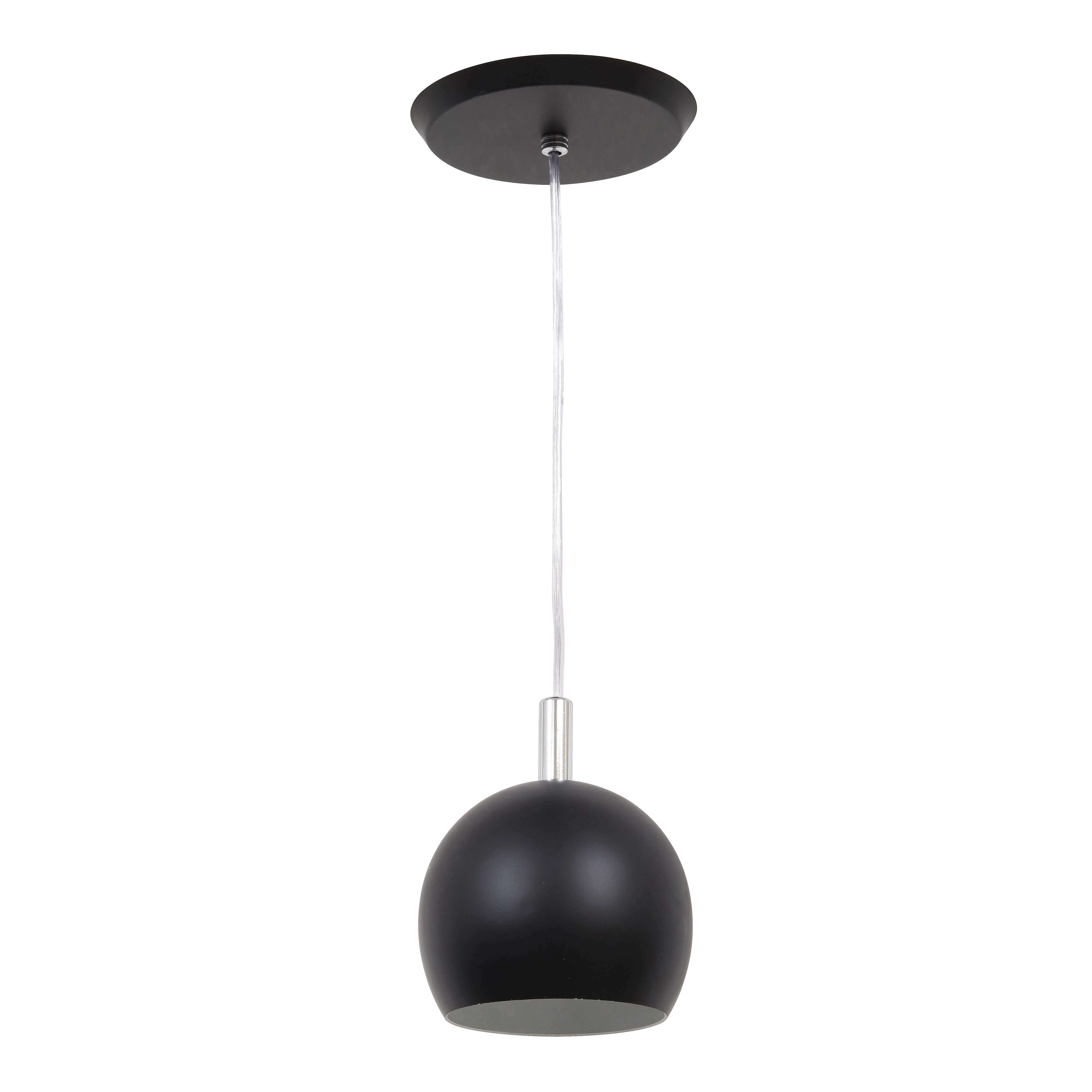 Pendente Meia Bola 1 Lâmpada Metal Preto Facto Pantoja & Carmona