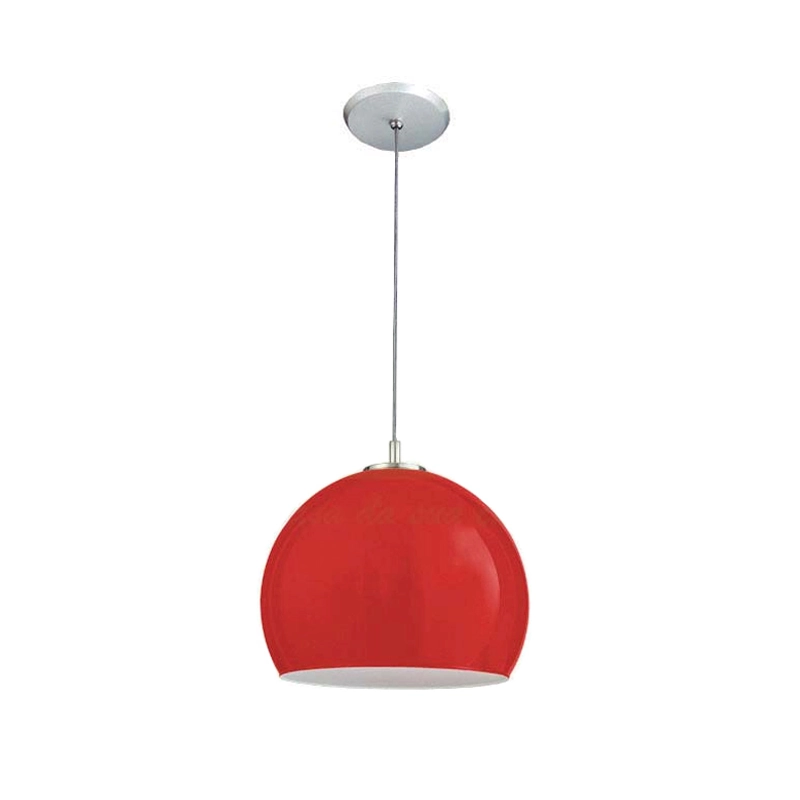 Pendente 1 Lâmpada Vermelho Vidro Celestin Pantoja &Carmona