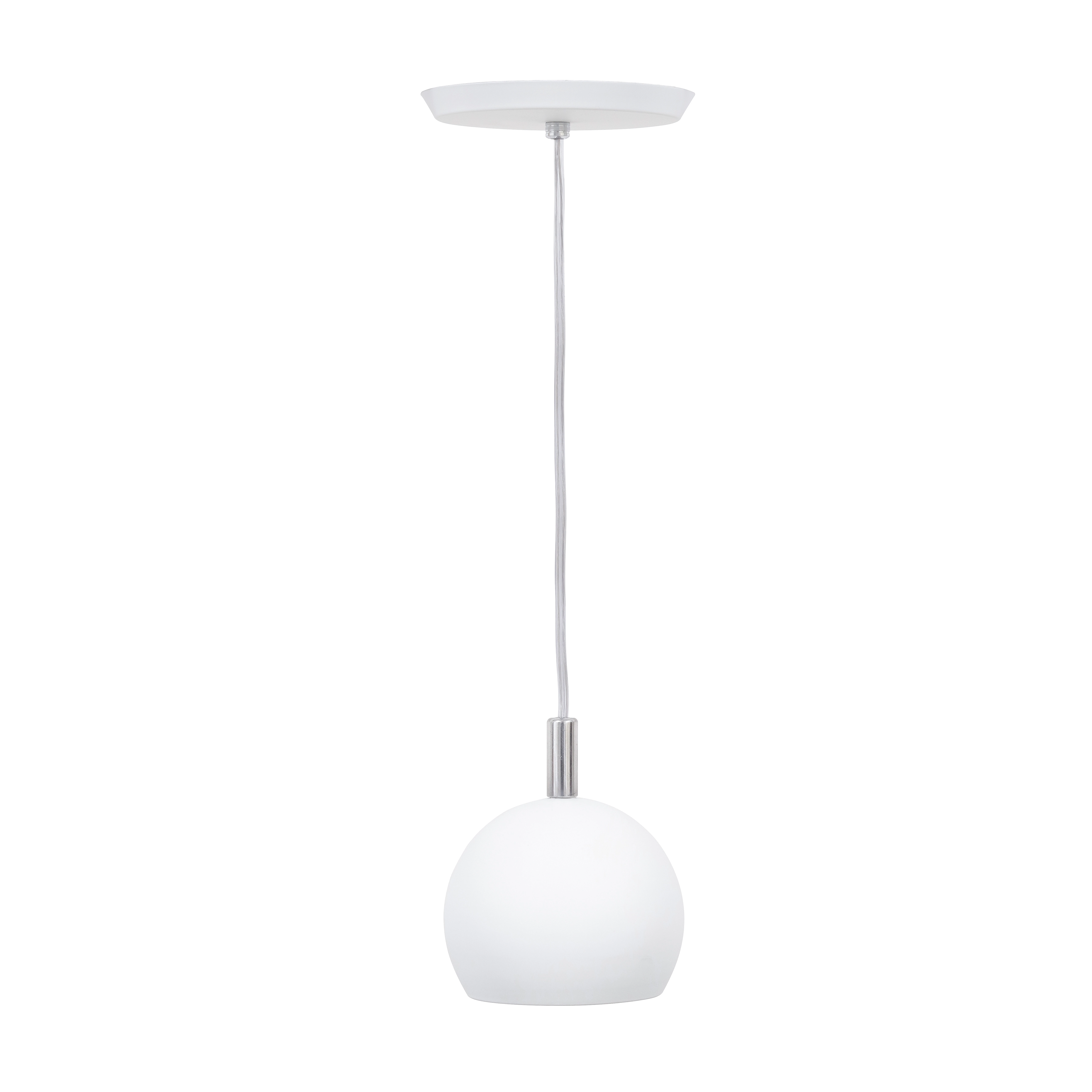 Pendente Meia Bola 1 Lâmpada Metal Branco Branca Pantoja & Carmona