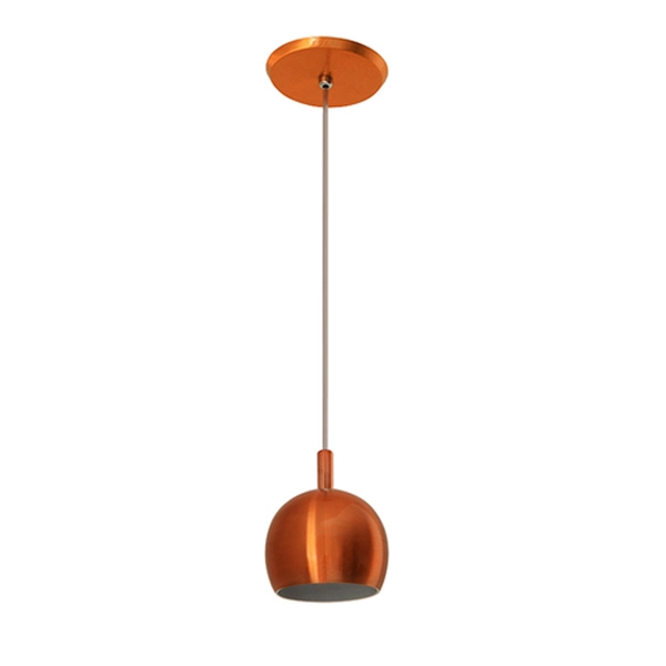 Pendente Redondo 1 Lâmpada Metal Cobre Raya Pantoja & Carmona