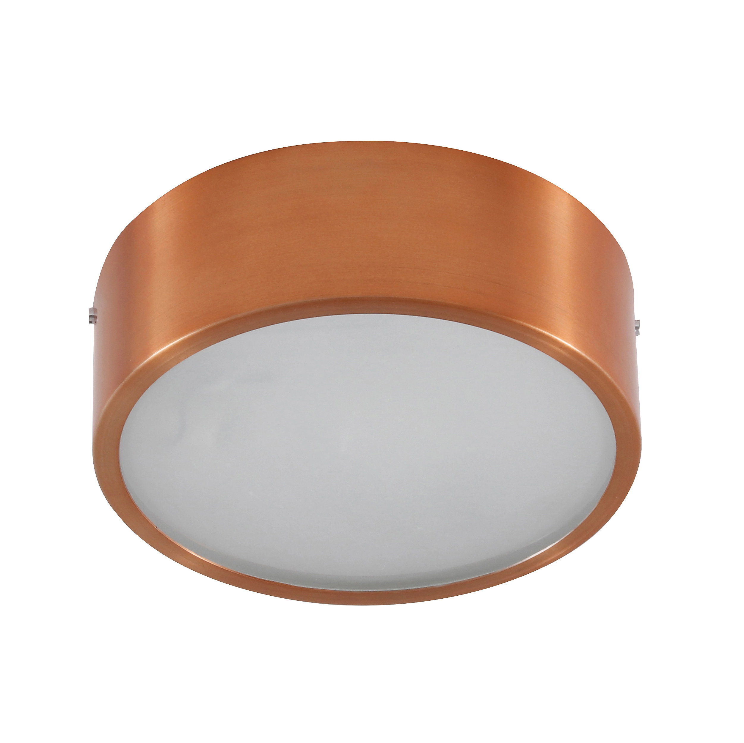 Plafon 1 Lâmpada Cobre Metal e Vidro Sauve Pantoja &Carmona